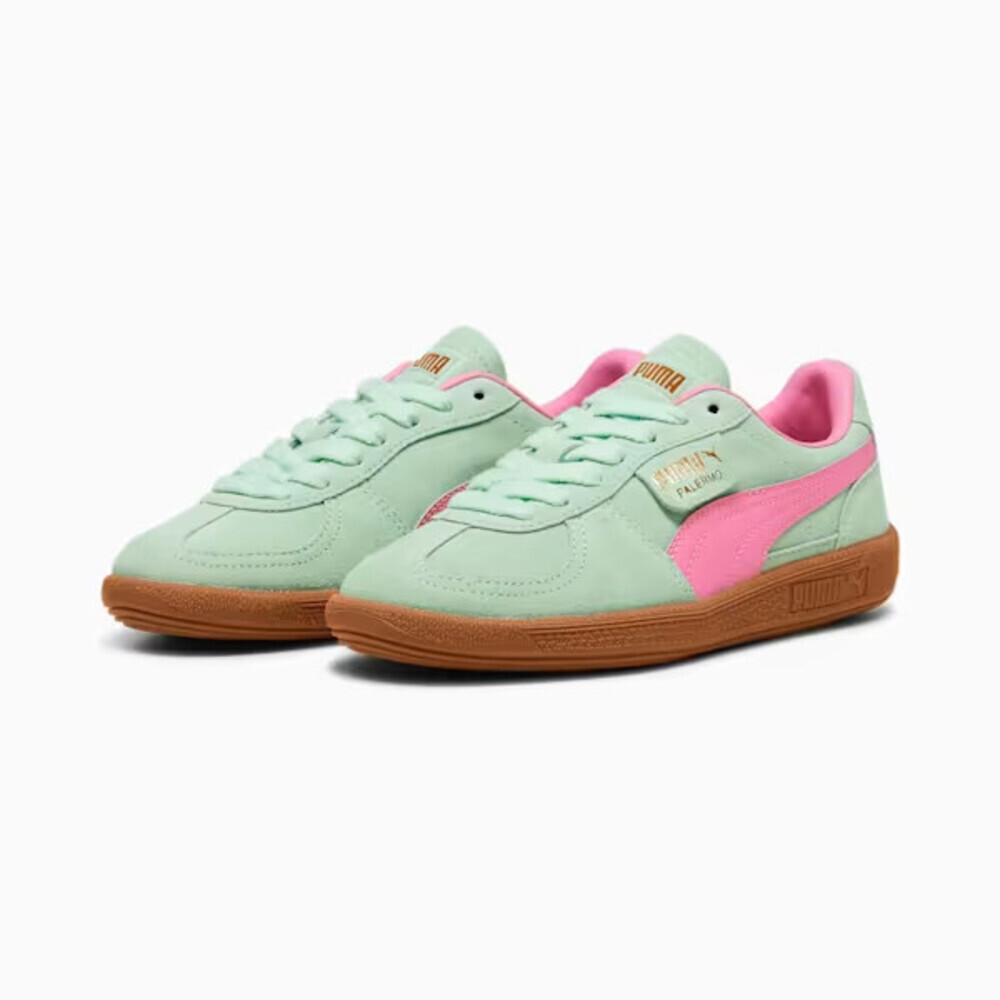 Puma Palermo 397271-02 Sneakers Kids Mint Pink Leather Lifestyle Shoes TF5956